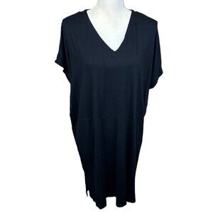 Eileen Fisher shirt dress, size XL, minimalist, dressy, casual, Goth, whimsygoth